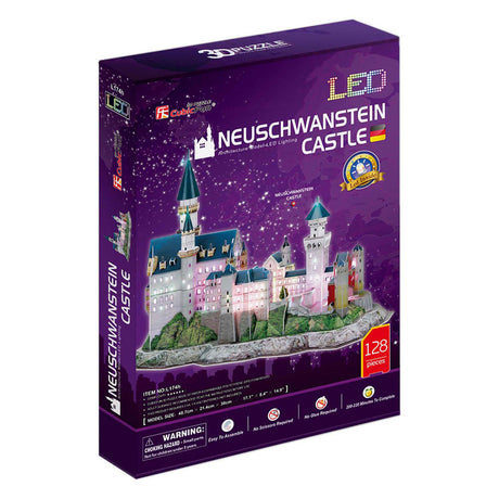 Cubic fun 3d puzzel neuschwanstein kasteel met led verlichting