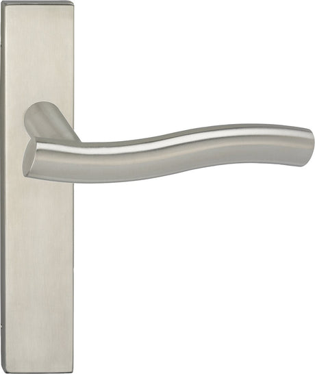 Impresso binnendeurbeslag chester - vierkant deurschild - rvs - geschikt voor deurdikte 38-45 mm - geveerd deurschild voorkomt doorhangen - 5 jaar garantie - zilver