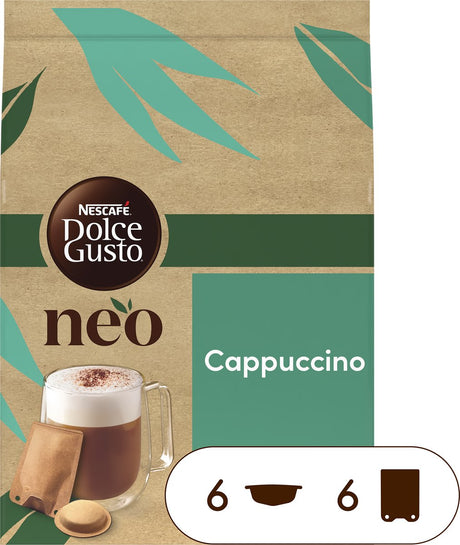Nescafé dolce gusto neo koffiepads en sachets cappuccino - 5x 6 pads + 6 sachets voor 6 koppen koffie