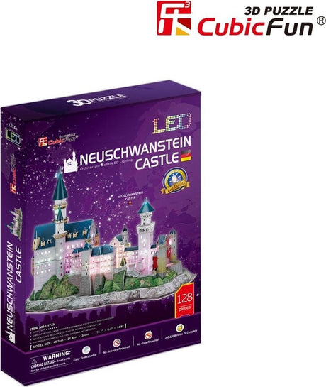 Cubic fun 3d-puzzel neuschwanstein-kasteel met led (2011413)