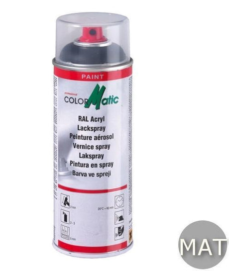 Colormatic motip professional lakspray ral 9005 diepzwart mat - 400 ml.