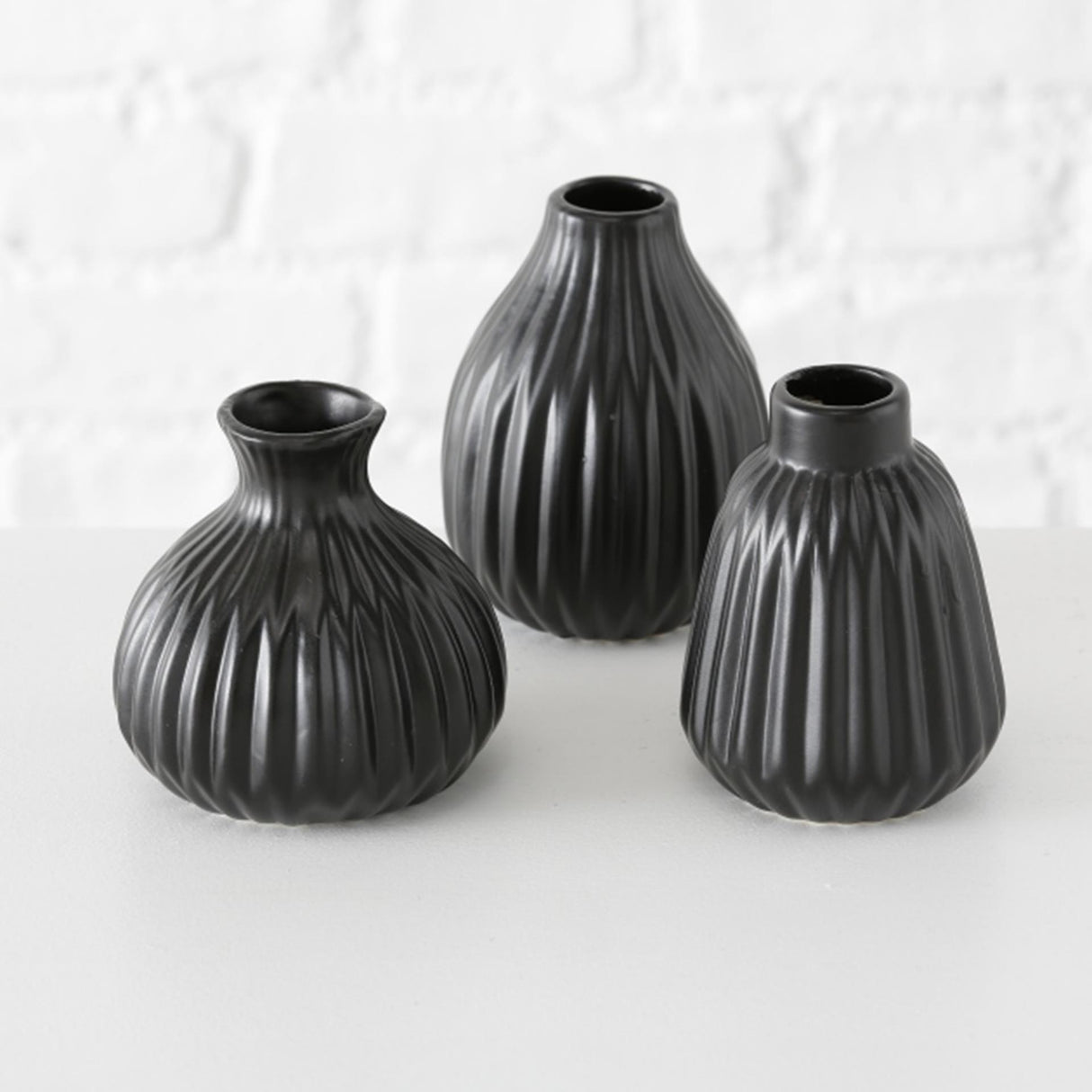 Boltze home vaas esko h12cm zwart
