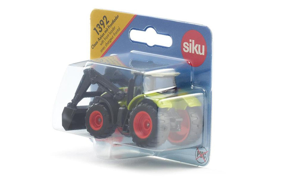 Siku 1392 claas axion tractor met voorlader 93x35x42mm