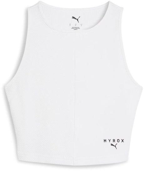 Puma x hyrox rib crop mouwloos t-shirt wit s vrouw