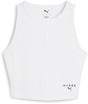 Puma x hyrox rib crop mouwloos t-shirt wit s vrouw