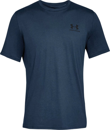 Under armour ua m sportstyle lc ss-blu heren sportshirt - academy - zwart