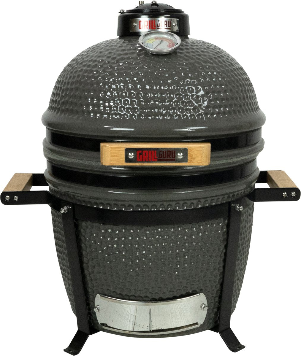 Grill guru kamado barbecue original compact ø33cm ø13inch - compleet - grijs