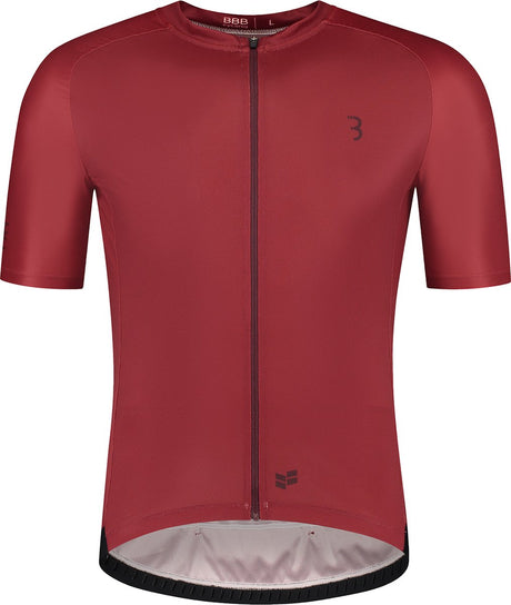 Bbb cycling comfortfit r - duurzaam fietsshirt heren korte mouw - 15-25 °c - ademend mtb en wielrenshirt - 3 achterzakken - rood xxl