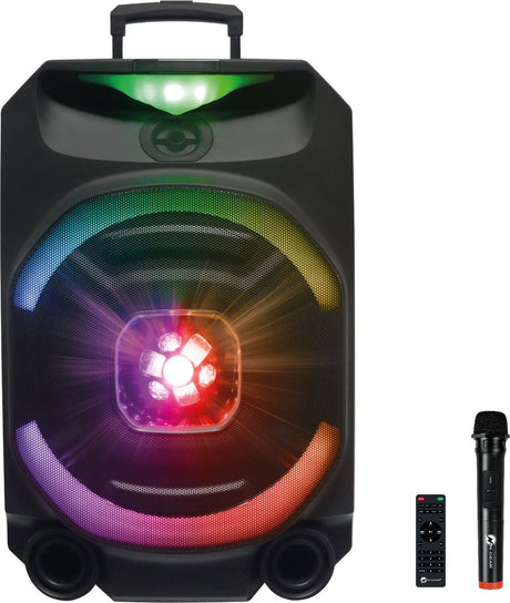 N-gear the flash 1550d - karaoke set - 15 woofer - bluetooth - led lichtshow - draadloze microfoon - 800w