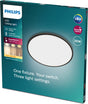 Philips led philips superslim plafondlamp - zwart - groot - warmwit licht - 36 w