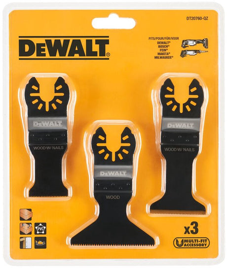 Dewalt toebehoren - 3-delige accessoireset voor oscillerende multischuurmachines dt20760
