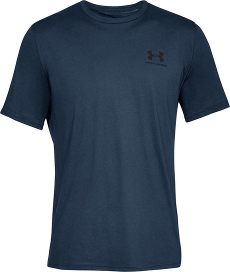 Under armour ua m sportstyle lc ss-blu heren sportshirt - academy - zwart