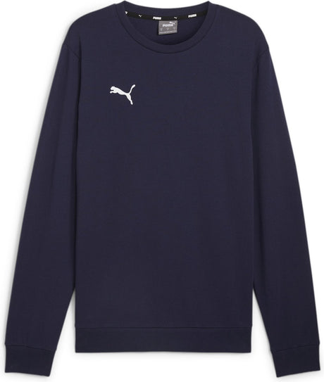 Puma teamgoal casuals crew neck sweat heren sporttrui - navy- white s