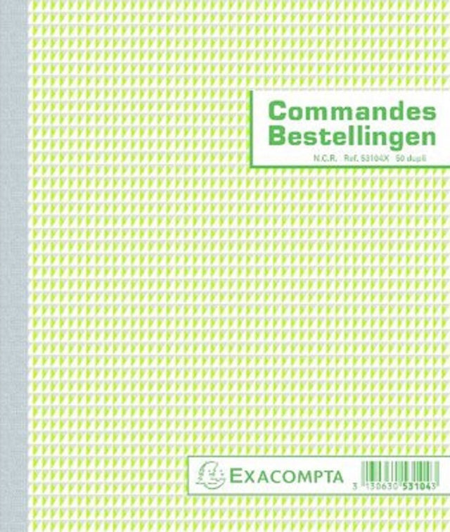 Exacompta - bestelbonboek fr nl 210x180mm 50pag 2-voud