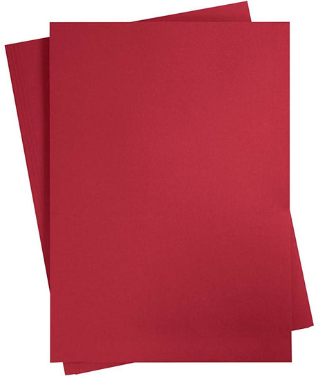 Creativ company rood karton 180 grams - rood a2 karton - hobbykarton - stevig rood papier - a2 rood papier 180 grams - knutselpapier knutselkarton - 42 x 60 cm - a2 - 10 vellen