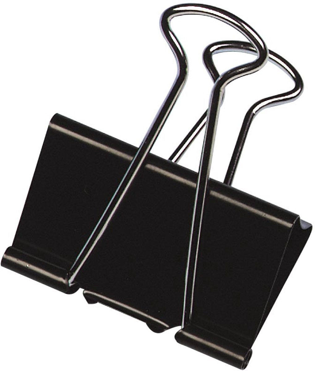 Q-connect foldbackclip, zwart, 42 mm, doosje van 10 stuks