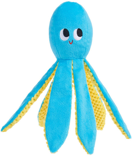 Bark - odd otto octopus - met spikey bal - pluche - blauw - 30x12x8 cm one size