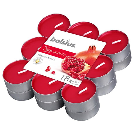 Bolsius geurtheelicht 18 stuks true scents pomegranate