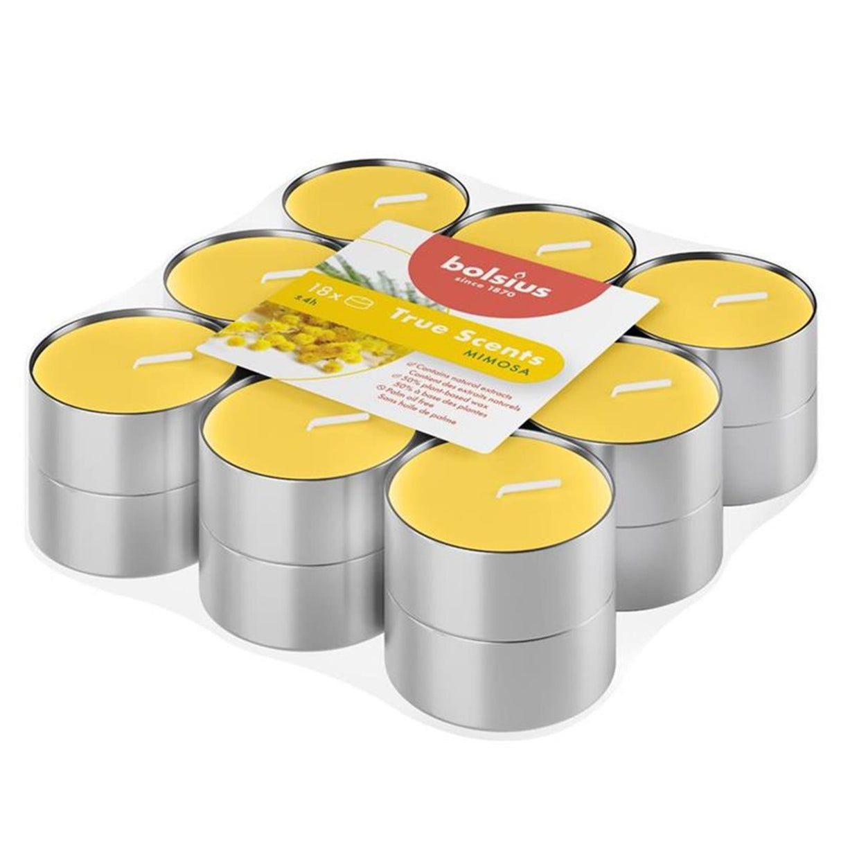 Bolsius geurtheelichten 4u true scents mimosa | 4 stuks