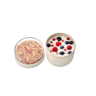 Brabantia make en take yoghurtbeker 0,5 l soft beige | 2 stuks