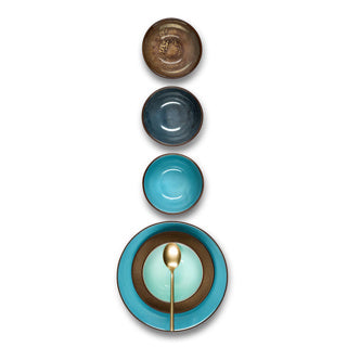 Feeling turquoise ontbijt kom 13 cm | 6 stuks