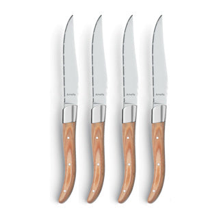 Amefa - royal steak 4 steakmessen - natural wood