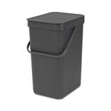 Brabantia afvalemmer sort go 12l grijs