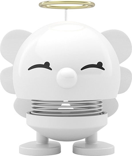 Hoptimist angel bimble beeldje - s - wit - engel beeldje kerstmis decoratie voor woonkamer of kantoor - leuk kerst cadeau idee voor mannen, vrouwen en kinderen