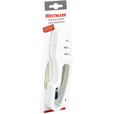 Westmark messen- en scharenslijper met speciaal geharde slijpwielen, kunststof, wit, 10212270