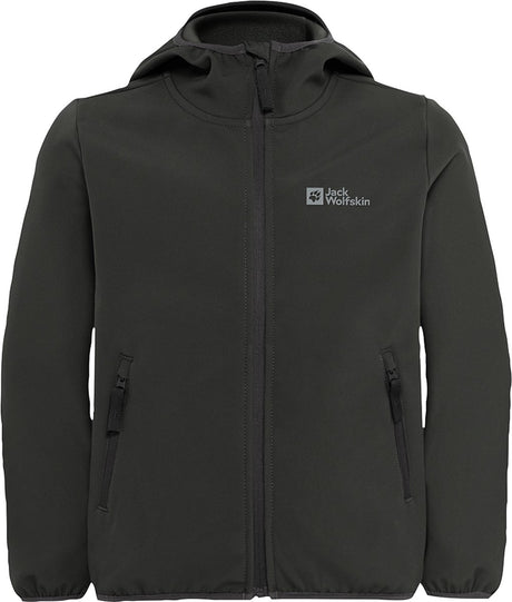 Jack wolfskin fourwinds jacket kids outdoorjas - granite black - 128