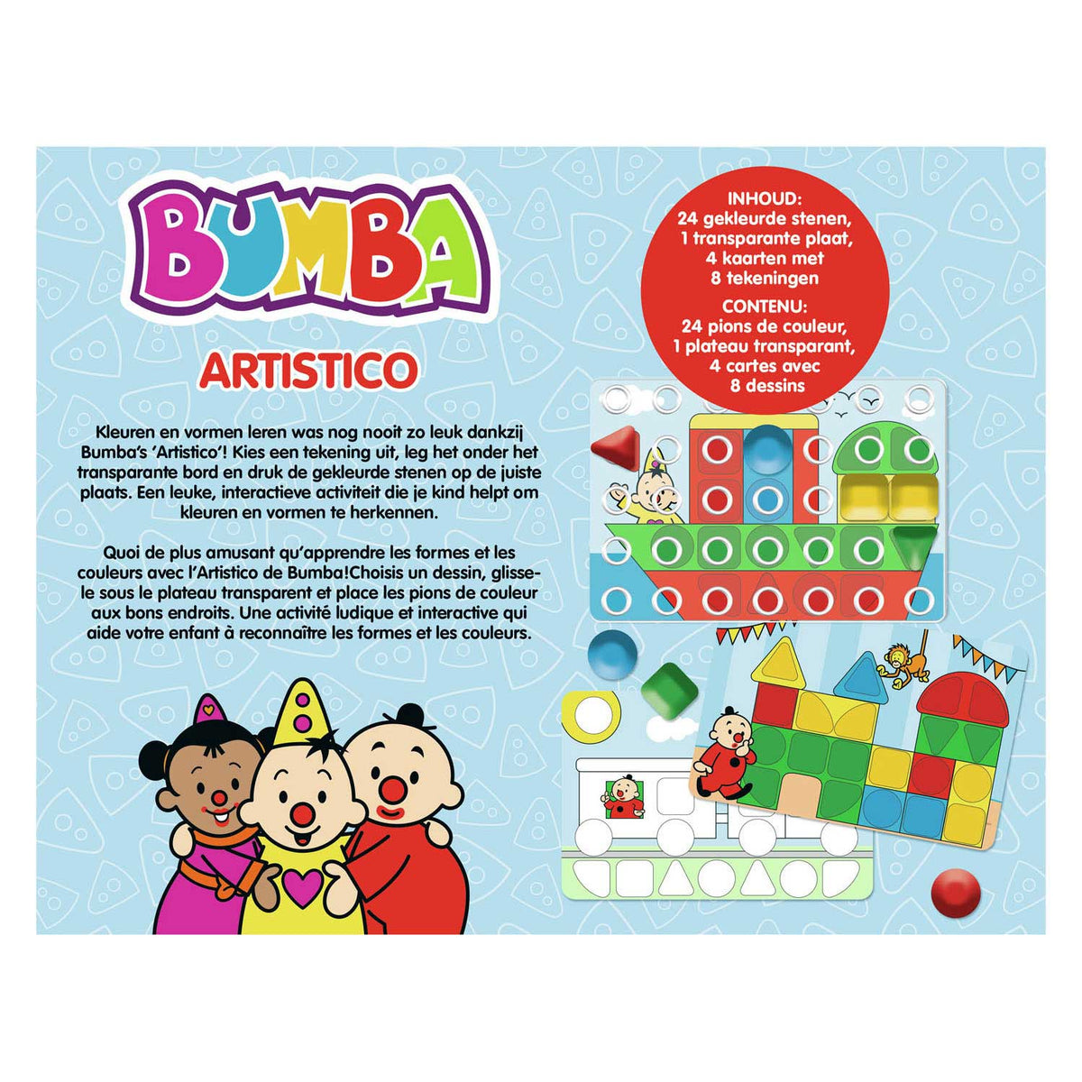 Bumba educatief spel - artistico - leer kleuren en vormen herkennen