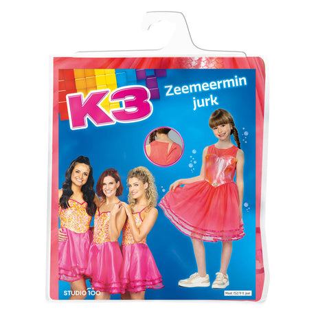 Studio 100 k3 verkleedjurk - zeemeermin jurk, 9-11 jaar