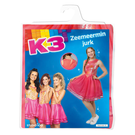 K3 verkleedkleding - zeemeerminjurk volwassenen - maat 38 one size