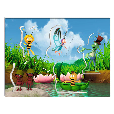 Maya de bij maya houten puzzel met dikke stukken - formaat a4