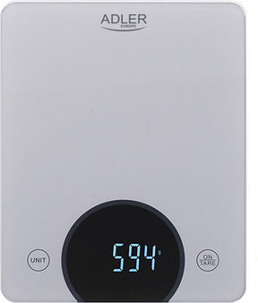 Adler ad 3173s - keukenweegschaal - grijs - 10 kg