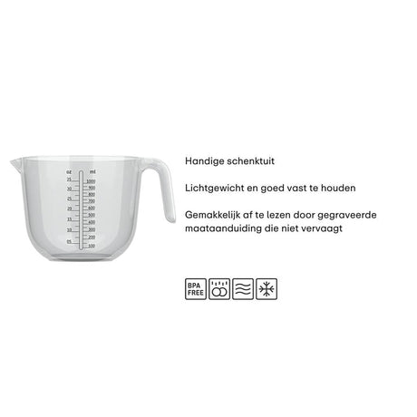 Mepal maatbeker chef it 1l - helder