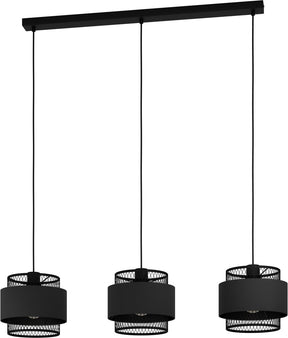 Eglo bazely hanglamp - e27 - 99 cm - industrieel - zwart