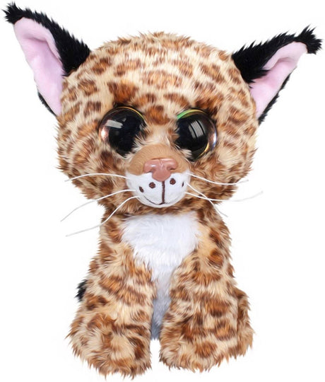 Lumo stars tactic - pluche - knuffellynx lynx - 24 cm - zacht pluche - grote ogen - fins design - eigen karakter - inclusief app met spelletjes