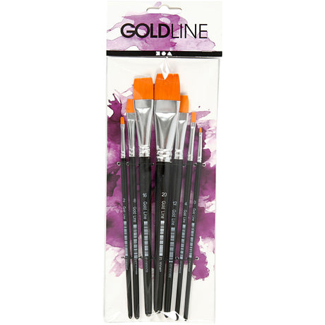 Creativ company http: www.cchobby.nl gold-line-penselen-afm-0-2-4-8-12-16-20-l-16-5-21-cm-b-1-7-mm-plat-7-stuk-1-doos