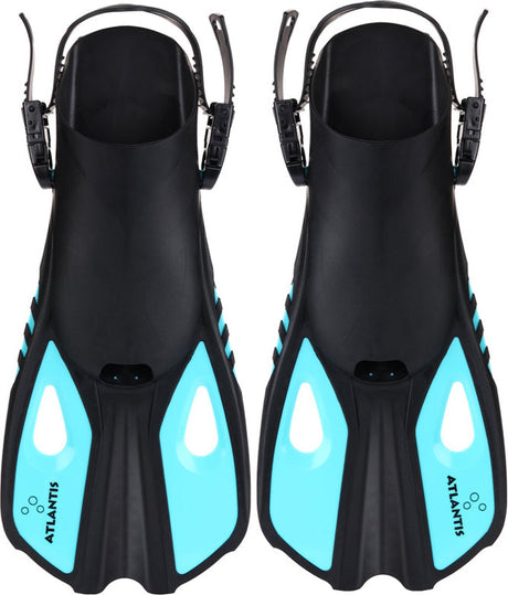 Atlantis snapper - zwemvliezen - flippers - kinderen - zwart turquoise - 34-38