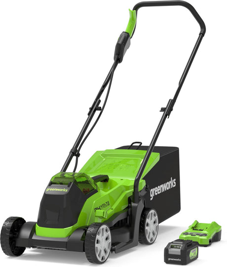 Greenworks 2516107ub grasmaaier duwgrasmaaier batterij accu zwart, groen