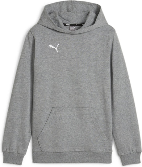 Puma teamgoal casuals hoody jr jongens sporttrui - medium gray heather- white