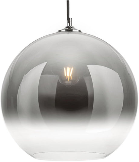 Leitmotiv hanglamp bubble - chroom schaduw - 36,5x40cm - scandinavisch - hanglampen eetkamer, slaapkamer, woonkamer