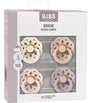Bibs boheme fopspeen - rond - 4 stuks - 6-18 mnd - ivory blush blossom dusky lilac