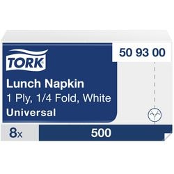 Servetten tork wit 1-laags