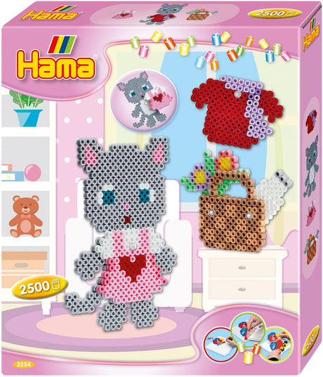 Hama strijkkralen kattenverkleedset cadeaubox – 2.500 kralen