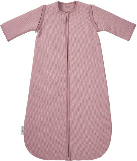 Meyco baby studio collection classic baby slaapzak - afritsbare mouwen - purple pink - 60cm - 2.5 tog