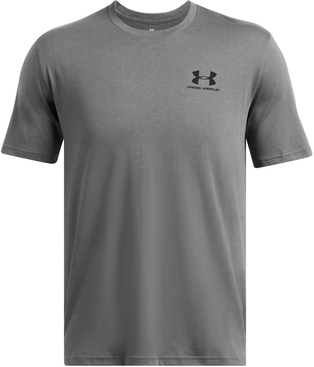 Under armour ua m sportstyle lc ss heren sportshirt - grijs - zwart