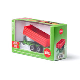 Siku 2881, tandemasser, 1:32, metaal kunststof, rood groen, kantelbare laadvloer, in hoogte verstelbare zijwanden