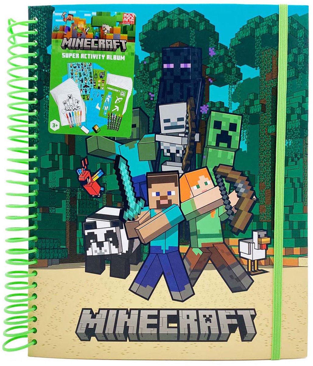 Merkloos sans marque minecraft super activiteiten album - vol teken en stickerplezier en creativiteit - verhoogd de creativiteit van de kind!